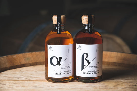 イノベーティブな蒸留酒ブランド『Off Trail - Azeotrope』より  本格樽熟成シリーズ【Malt Gin Distiller's Choice】がついにスタート！ 3月6日(月) より“alpha”“beta”の2種を出荷開始